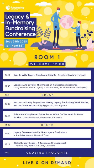 Legacy Fundraising Virtual Conference 2025 Programme - Room 1
